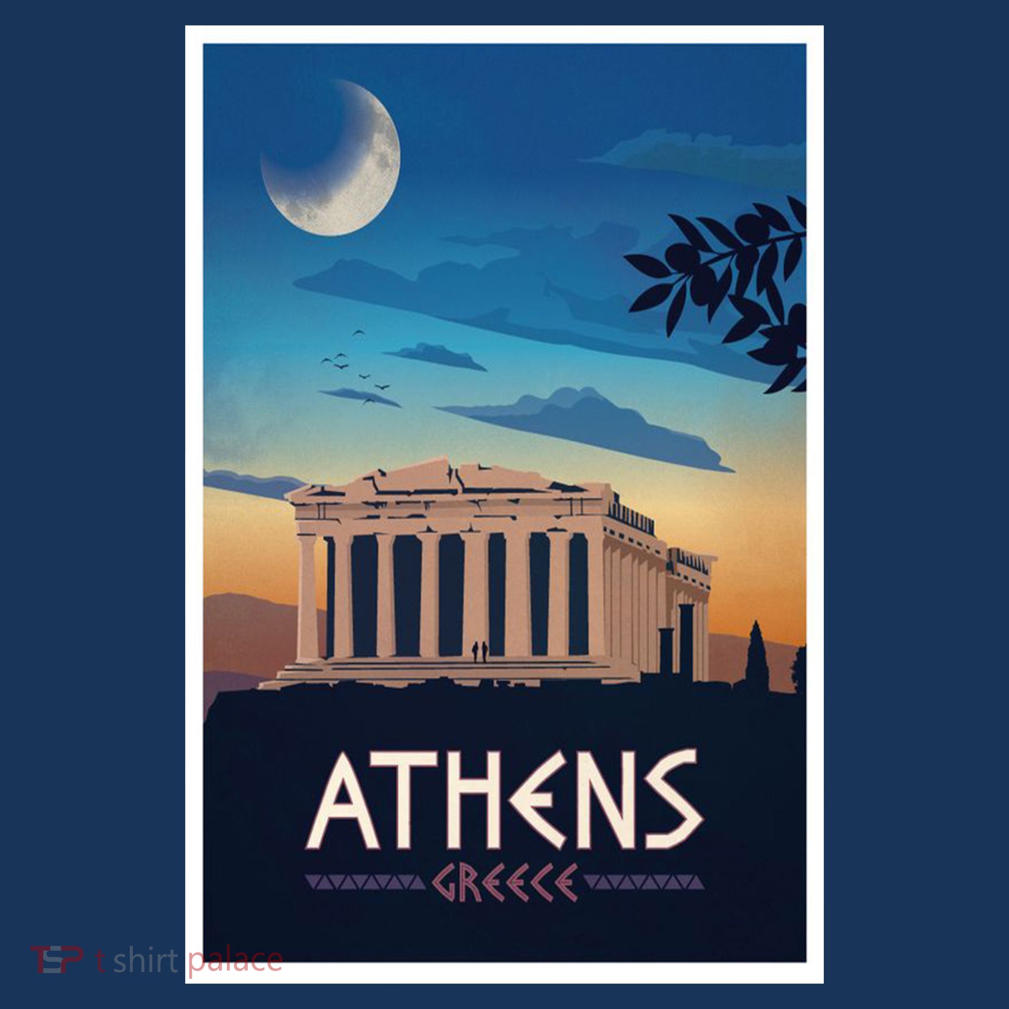 Athens Greece Vintage Travel Poster T-Shirt