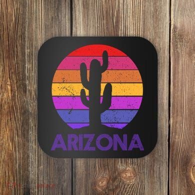Arizona Gift Vintage Retro Cactus Souvenir Gift Coaster