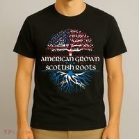 American Grown With Scottish Roots Scotland Pride Heritage T-Shirt thumb 3