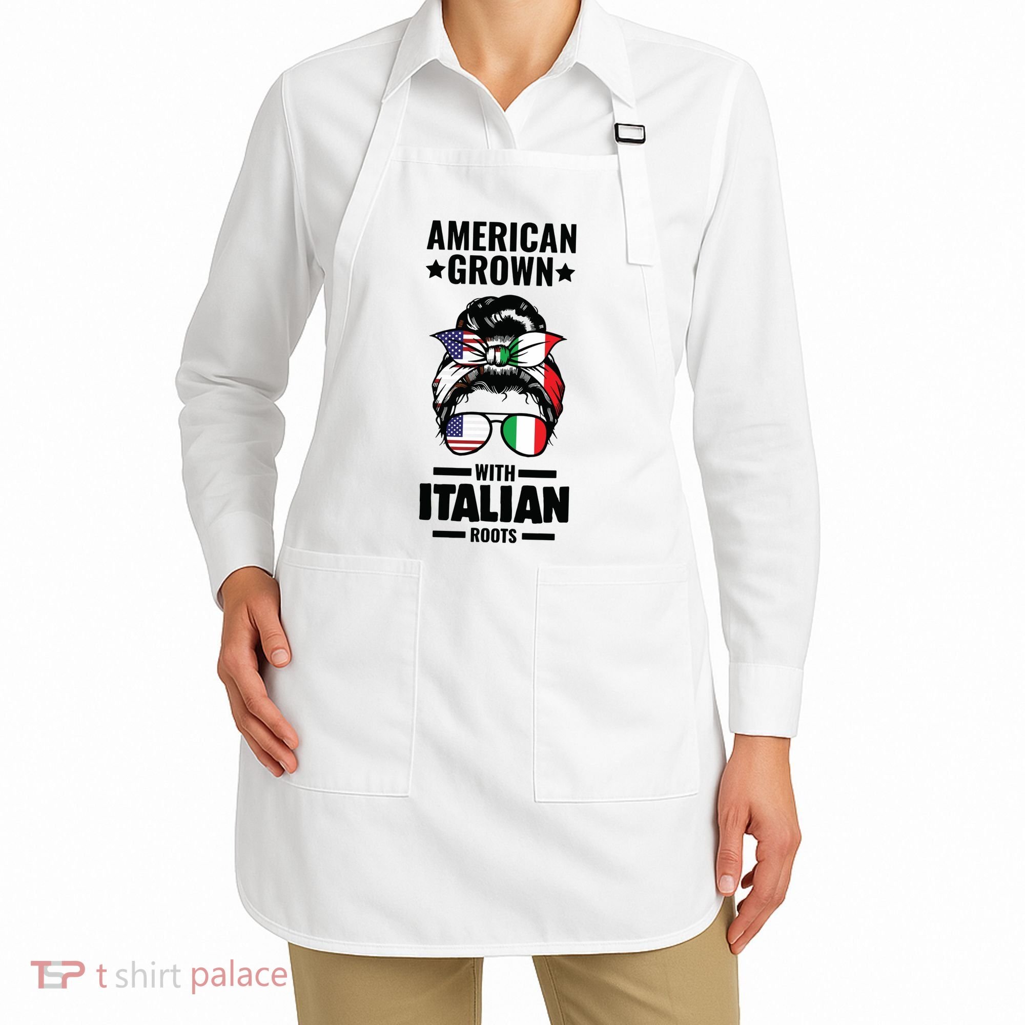 American Grown With Italian Roots Italian Apron