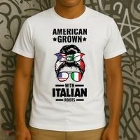 American Grown With Italian Roots Italian T-Shirt thumb 3