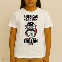 American Grown With Italian Roots Italian T-Shirt thumb 4
