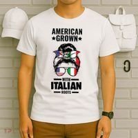 American Grown With Italian Roots Italian T-Shirt thumb 6