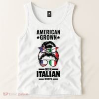 American Grown With Italian Roots Italian Tank Top thumb 2