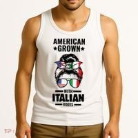 American Grown With Italian Roots Italian Tank Top thumb 3