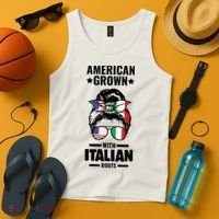 American Grown With Italian Roots Italian Tank Top thumb 4