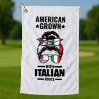 American Grown With Italian Roots Italian Golf Towel thumb 1
