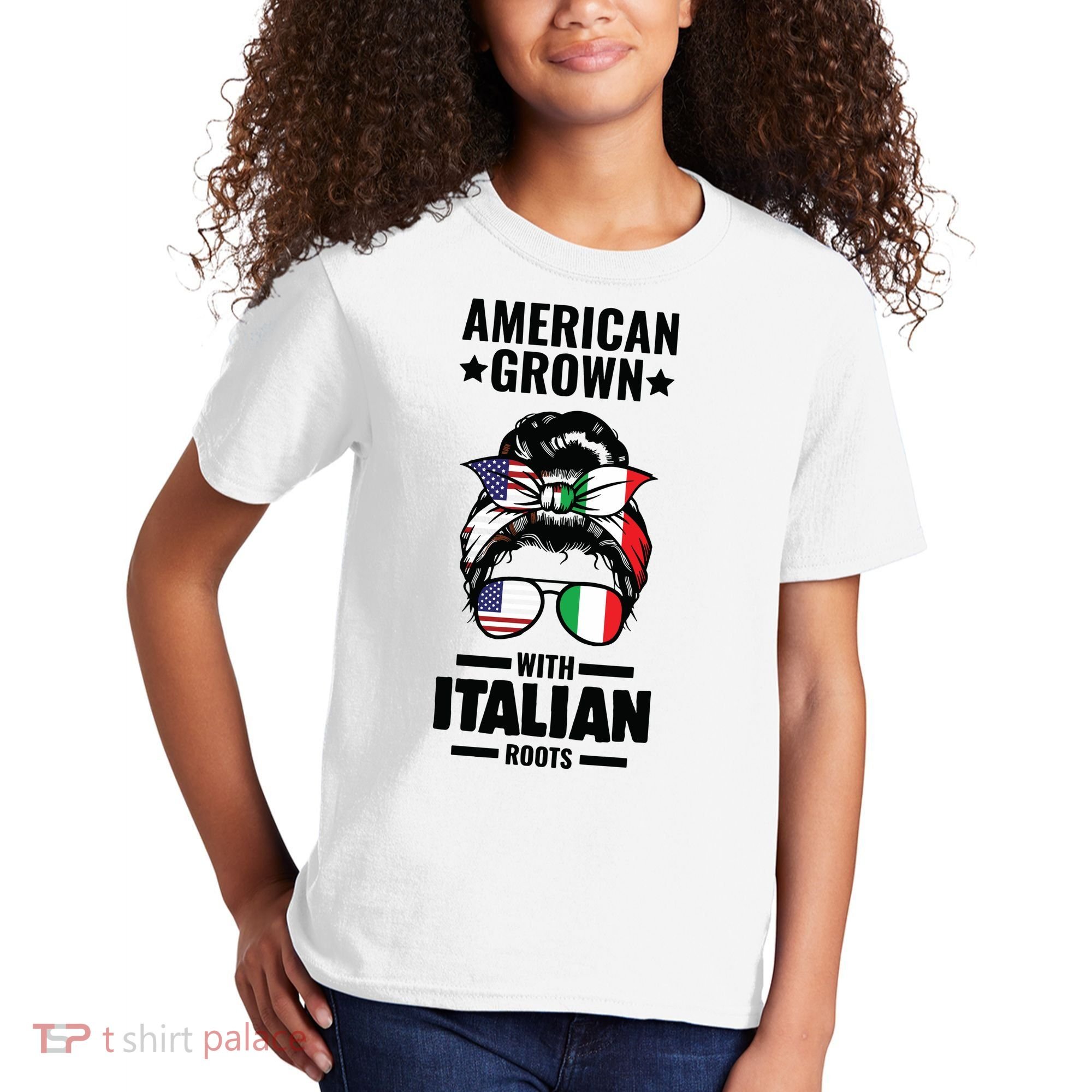 American Grown With Italian Roots Italian Kids T-Shirt