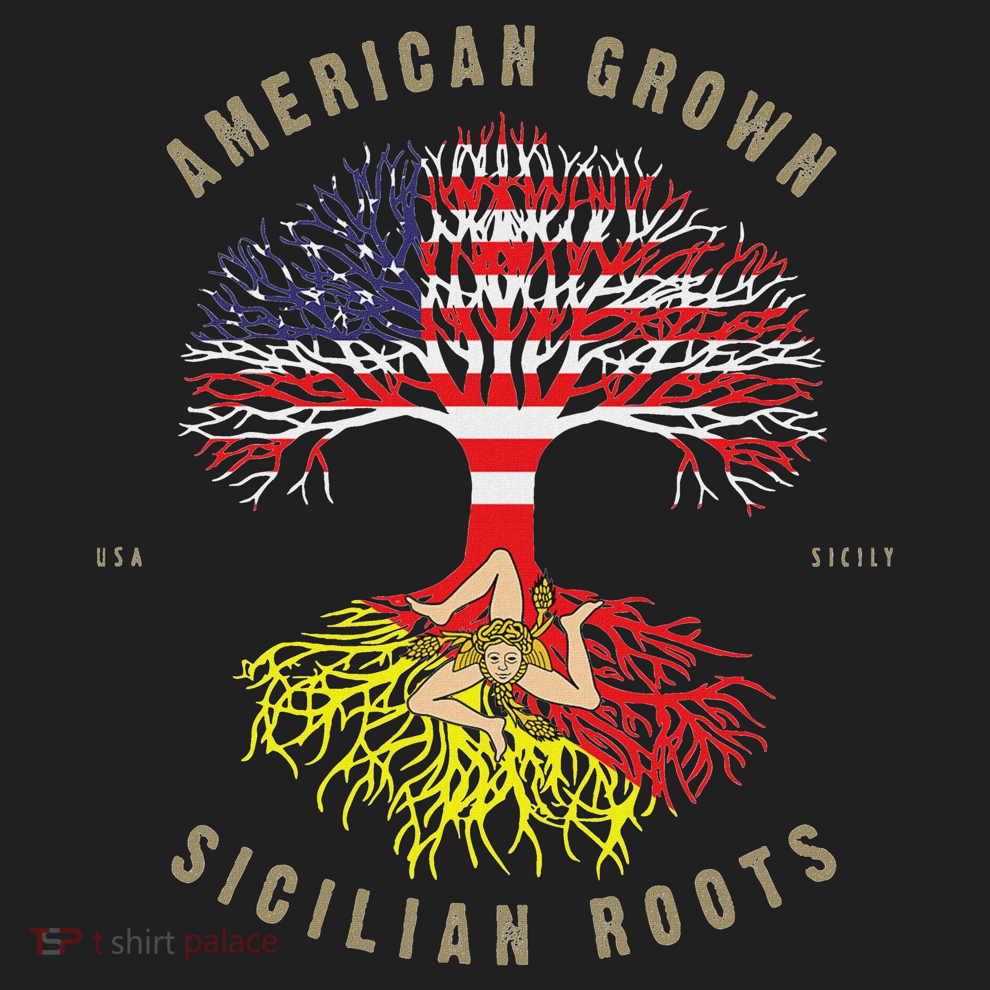 American Grown With Sicilian Roots Sicily Malta Women's Sweatshirt