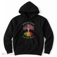 American Grown With Sicilian Roots Sicily Malta Hoodie thumb 0