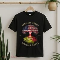 American Grown With Sicilian Roots Sicily Malta T-Shirt thumb 2