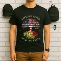 American Grown With Sicilian Roots Sicily Malta T-Shirt thumb 6