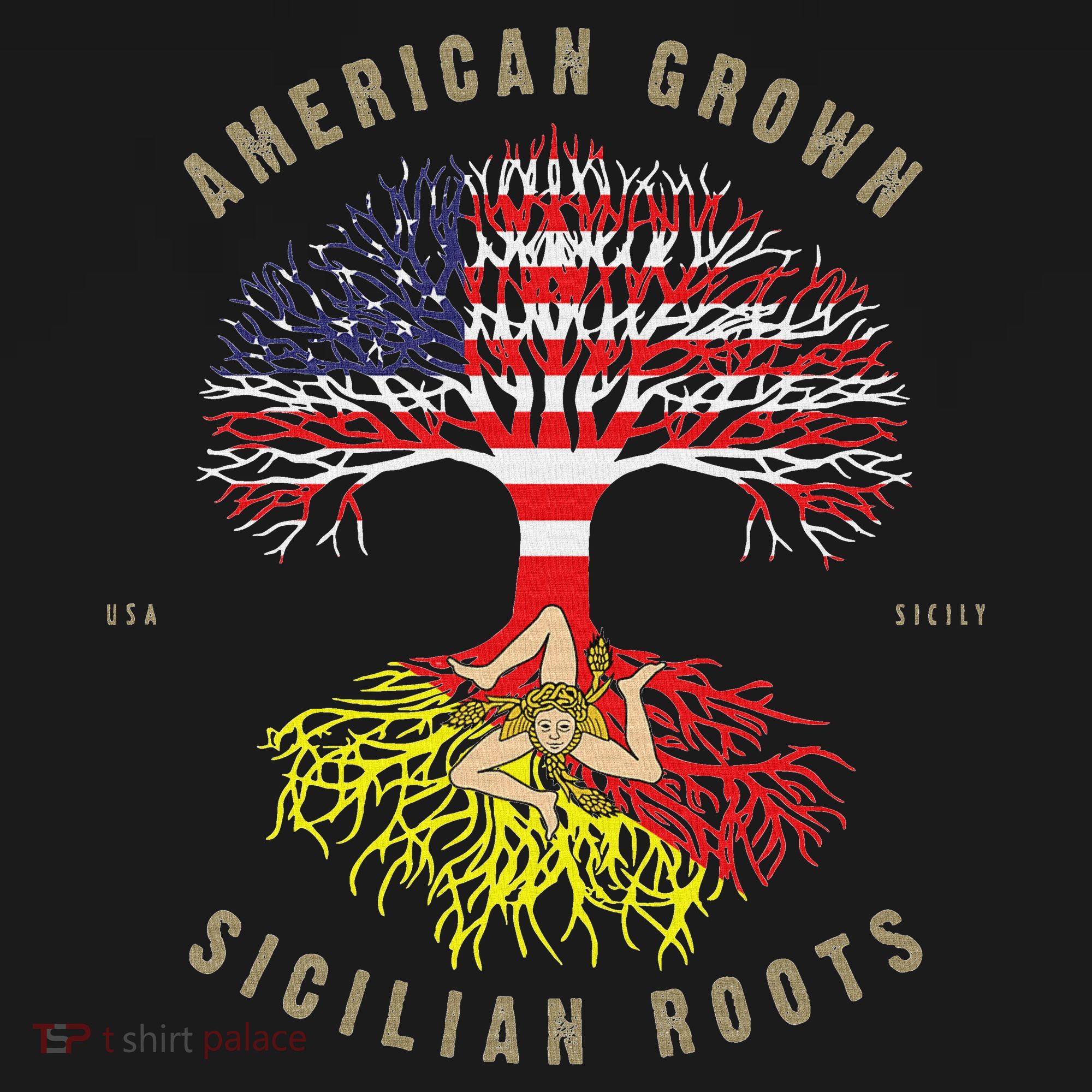 American Grown With Sicilian Roots Sicily Malta Women's Hoodie