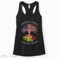 American Grown With Sicilian Roots Sicily Malta Women's Tank Top thumb 0
