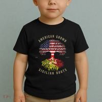 American Grown With Sicilian Roots Sicily Malta Toddler T-Shirt thumb 2