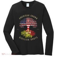American Grown With Sicilian Roots Sicily Malta Women's Long Sleeve Shirt thumb 0