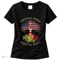 American Grown With Sicilian Roots Sicily Malta Women's T-Shirt thumb 0