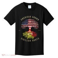 American Grown With Sicilian Roots Sicily Malta Kids T-Shirt thumb 0