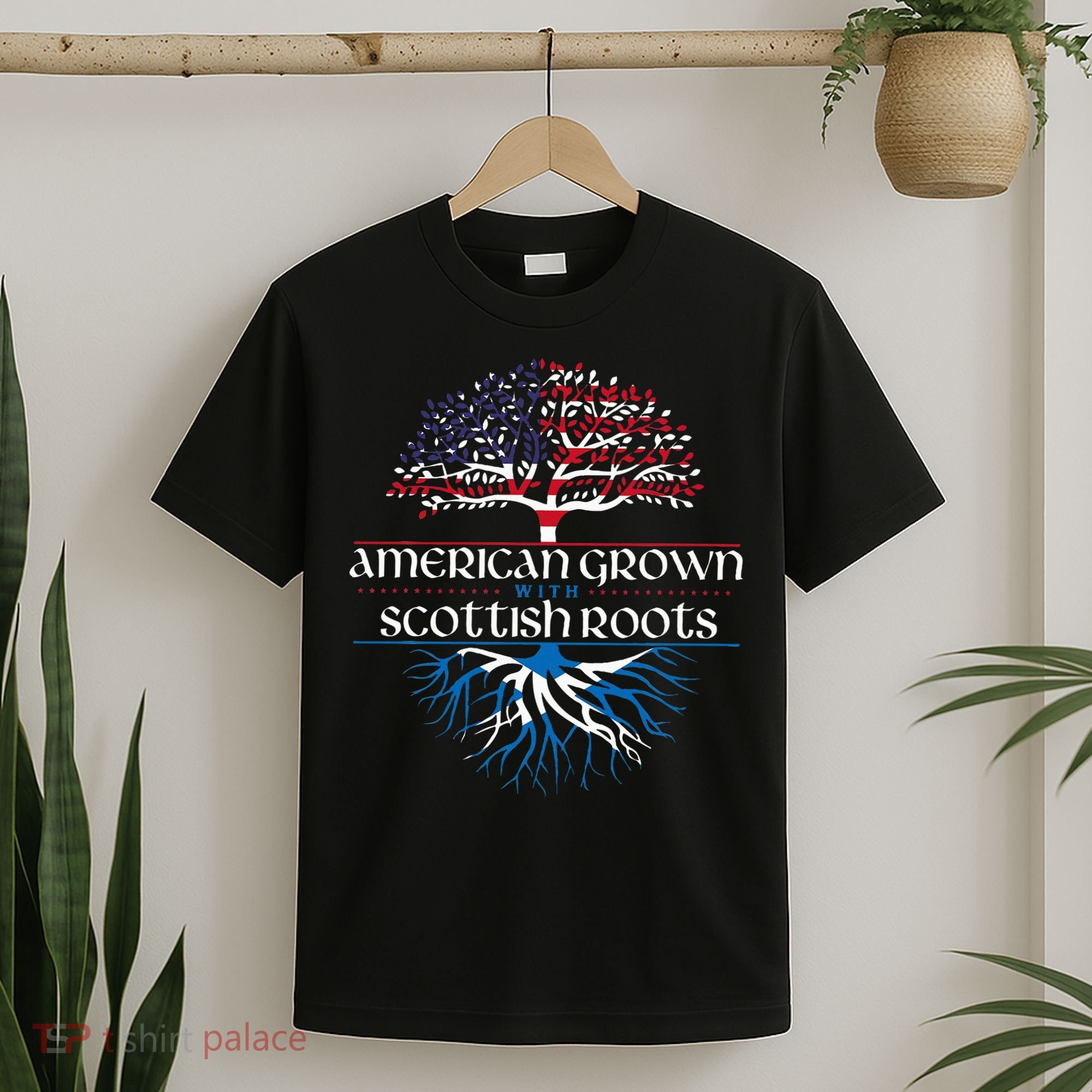 American Grown With Scottish Roots Scotland Pride Heritage T-Shirt