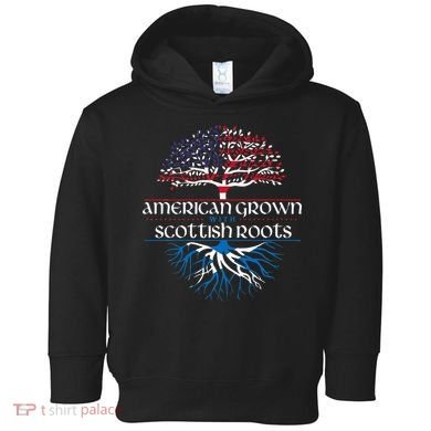 American Grown With Scottish Roots Scotland Pride Heritage Toddler Hoodie