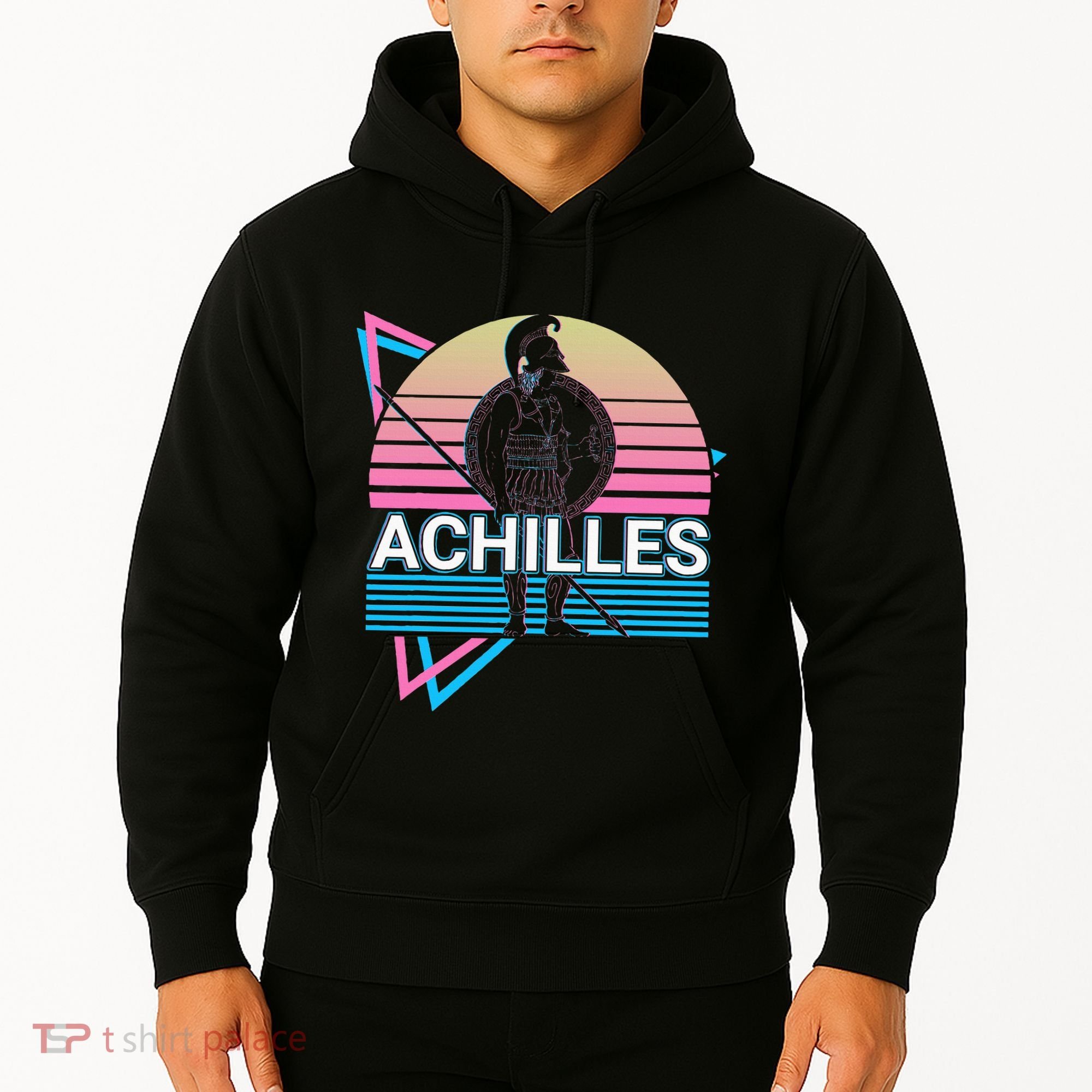 Achilles Greek Warrior Ancient Greek Mythology Retro Hoodie