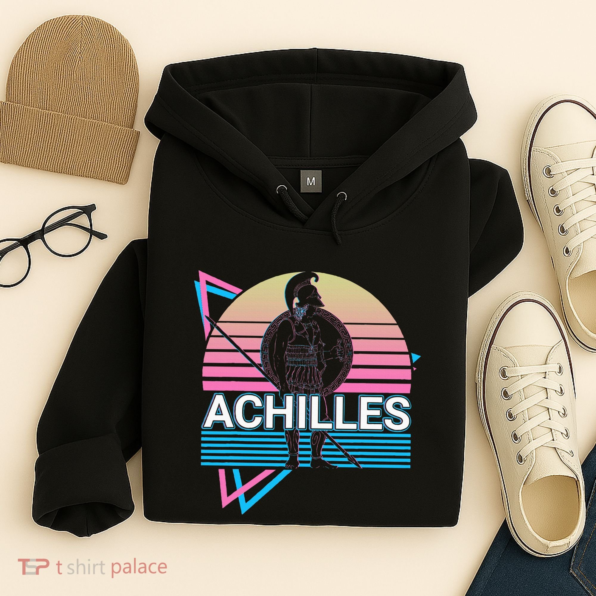 Achilles Greek Warrior Ancient Greek Mythology Retro Hoodie