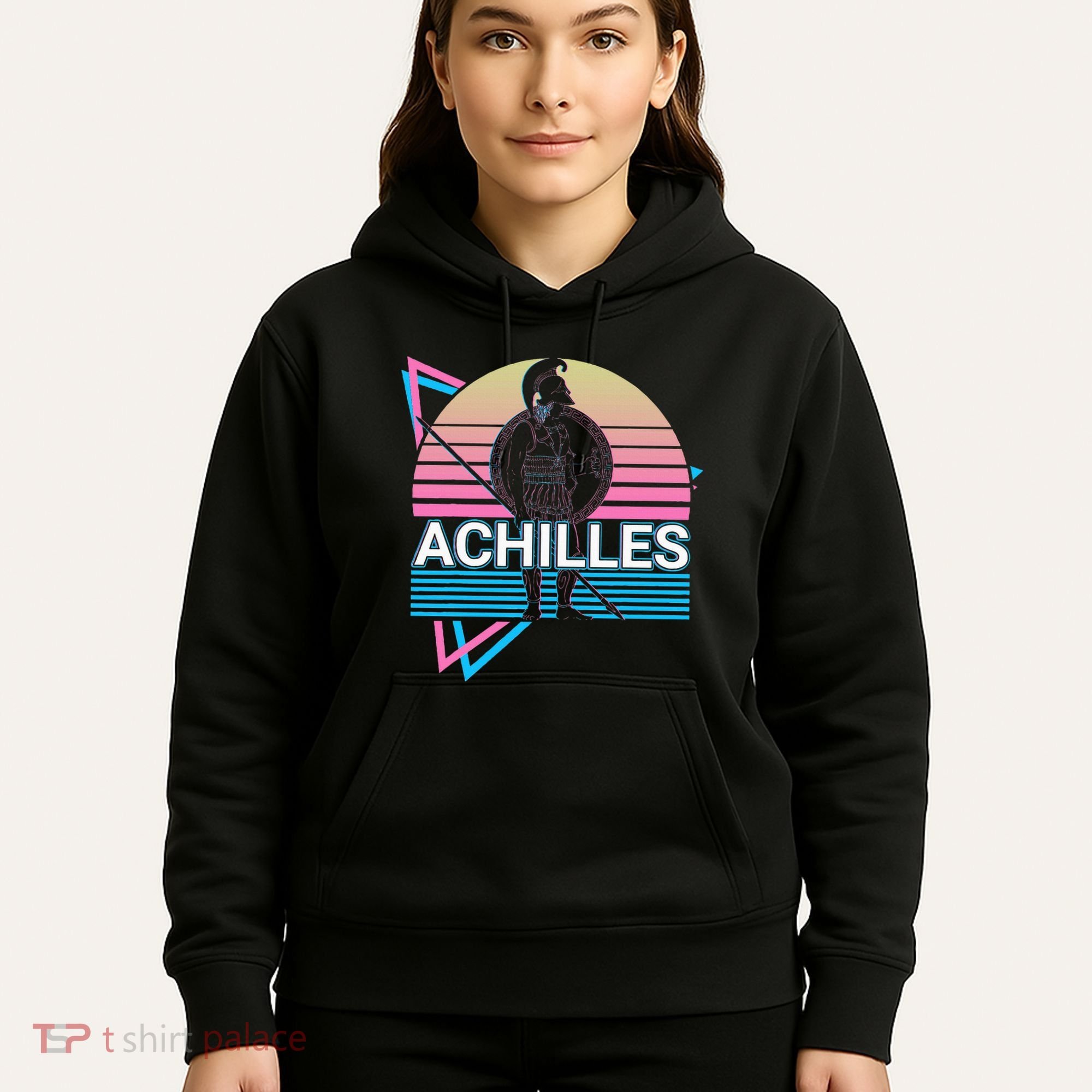 Achilles Greek Warrior Ancient Greek Mythology Retro Hoodie