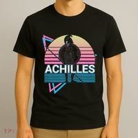 Achilles Greek Warrior Ancient Greek Mythology Retro T-Shirt thumb 3