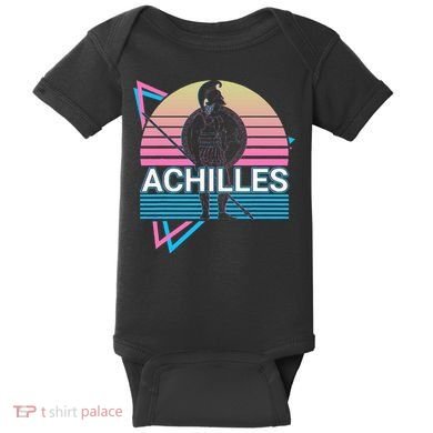 Achilles Greek Warrior Ancient Greek Mythology Retro Baby Bodysuit