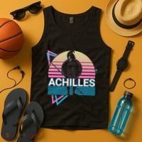 Achilles Greek Warrior Ancient Greek Mythology Retro Tank Top thumb 4