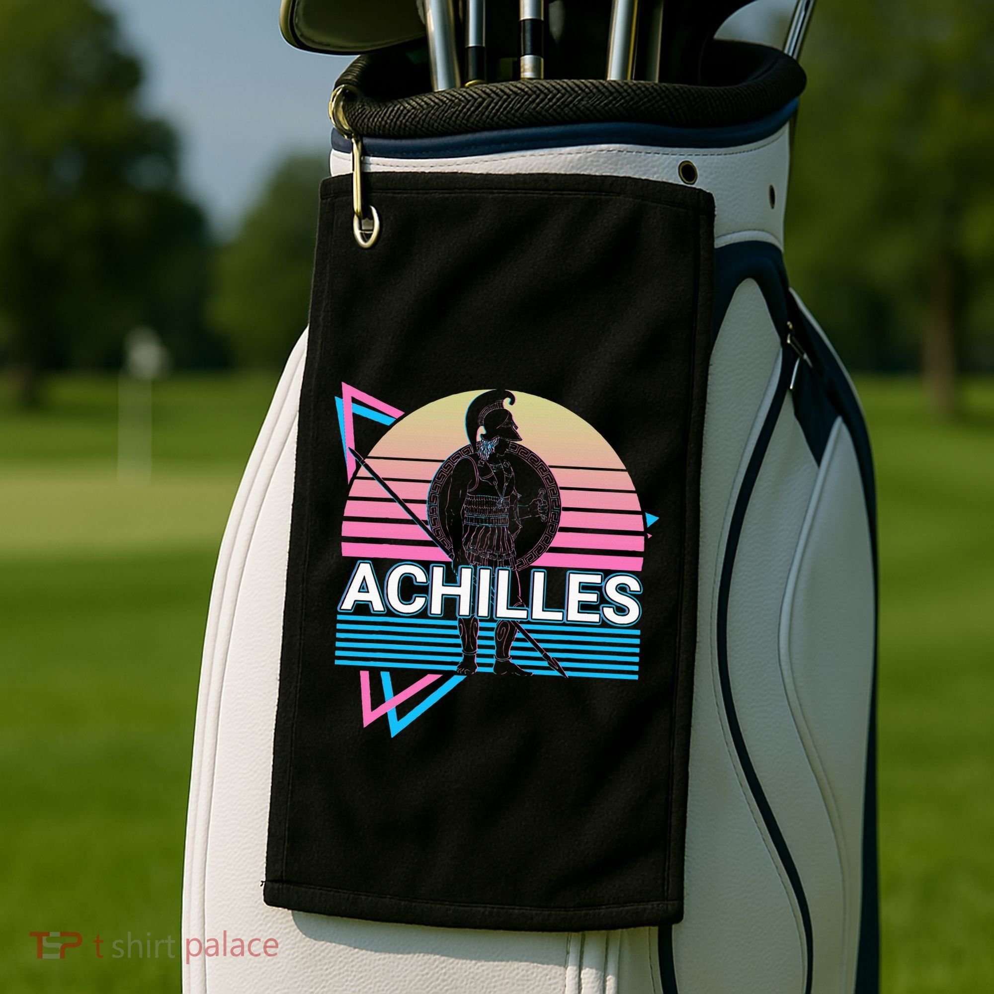 Achilles Greek Warrior Ancient Greek Mythology Retro Golf Towel