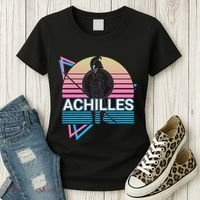 Achilles Greek Warrior Ancient Greek Mythology Retro Women's T-Shirt thumb 3