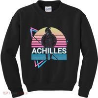 Achilles Greek Warrior Ancient Greek Mythology Retro Kids Sweatshirt thumb 0