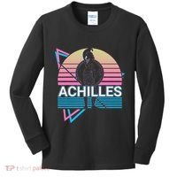 Achilles Greek Warrior Ancient Greek Mythology Retro Kids Long Sleeve Shirt thumb 0