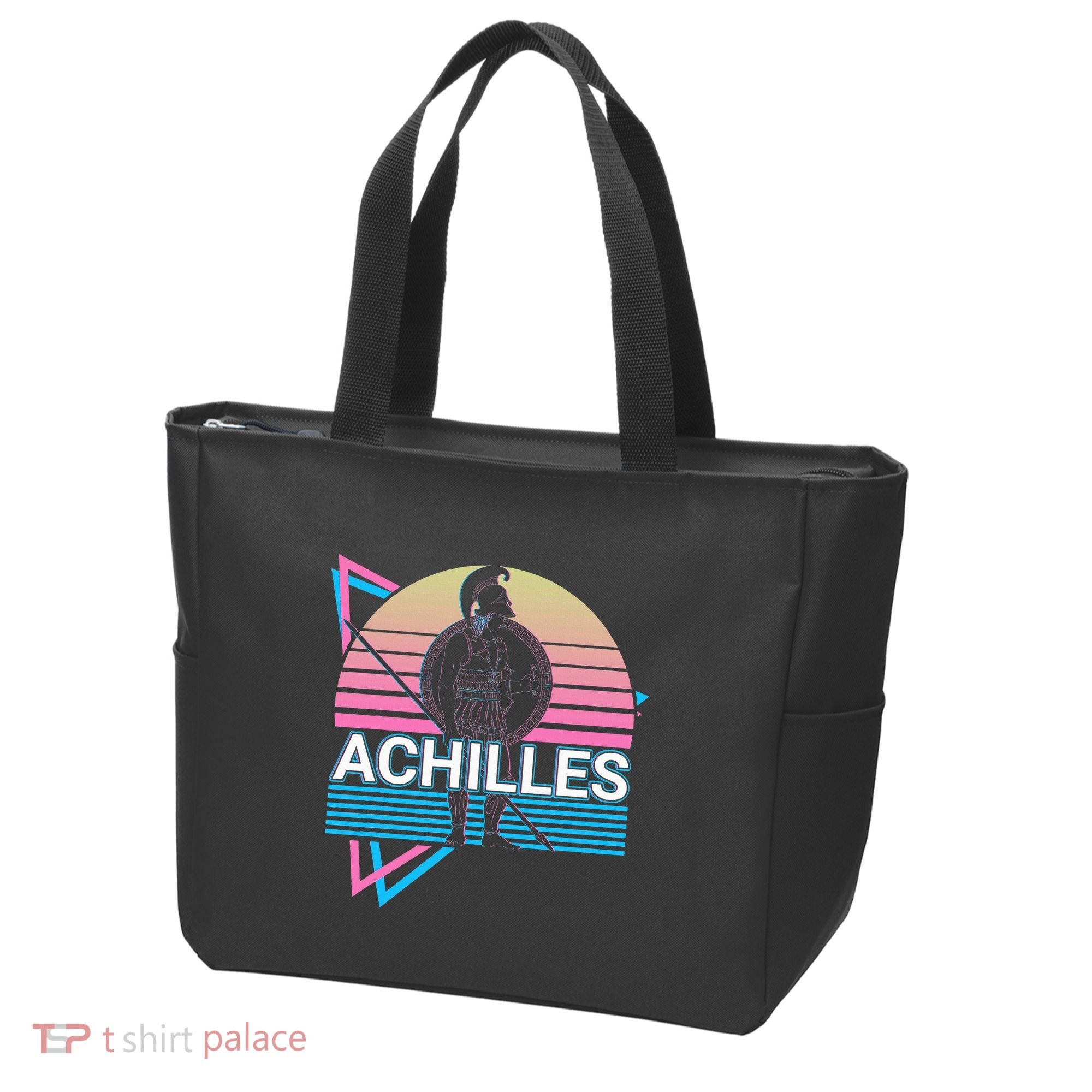 Achilles Greek Warrior Ancient Greek Mythology Retro Tote Bag