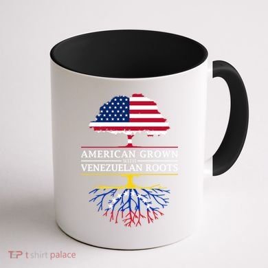 American Grown With Venezuelan Roots Coffee Mug back