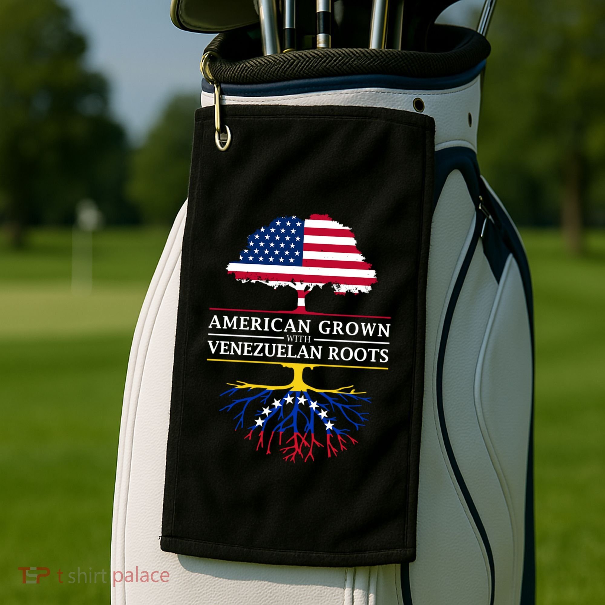 American Grown With Venezuelan Roots Golf Towel