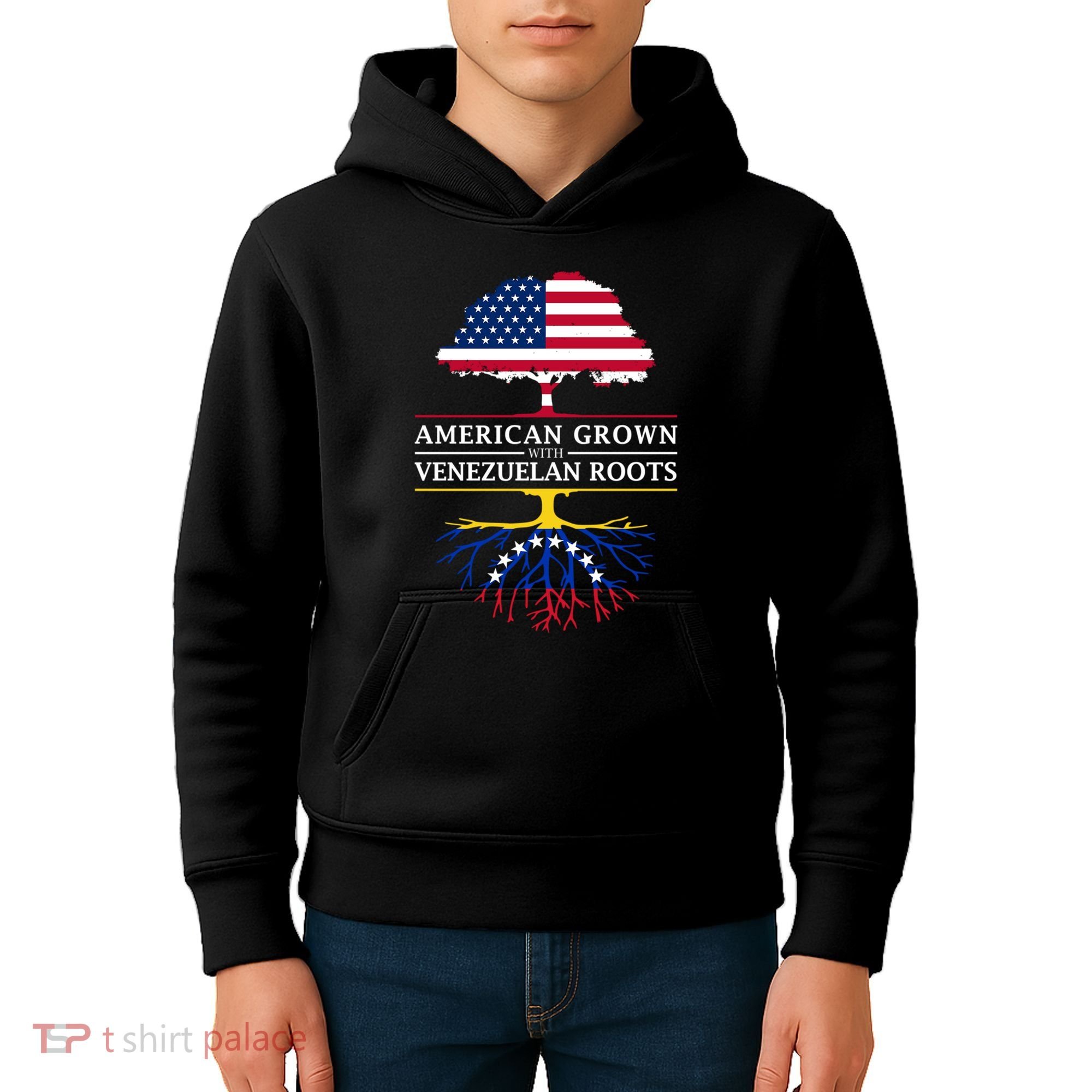 American Grown With Venezuelan Roots Kids Hoodie