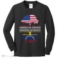 American Grown With Venezuelan Roots Kids Long Sleeve Shirt thumb 0