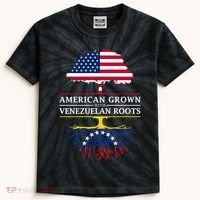 American Grown With Venezuelan Roots Kids Tie-Dye T-Shirt thumb 0