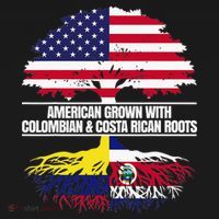American Grown With Flag Heritage Colombia Costa Rica Roots T-Shirt thumb 7