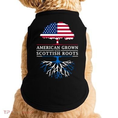 American Grown With Scottish Roots Gift Scotland Gift Doggie Tank