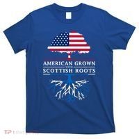 American Grown With Scottish Roots Gift Scotland Gift T-Shirt thumb 0