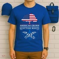 American Grown With Scottish Roots Gift Scotland Gift T-Shirt thumb 6