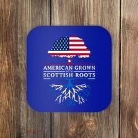 American Grown With Scottish Roots Gift Scotland Gift Coaster thumb 0