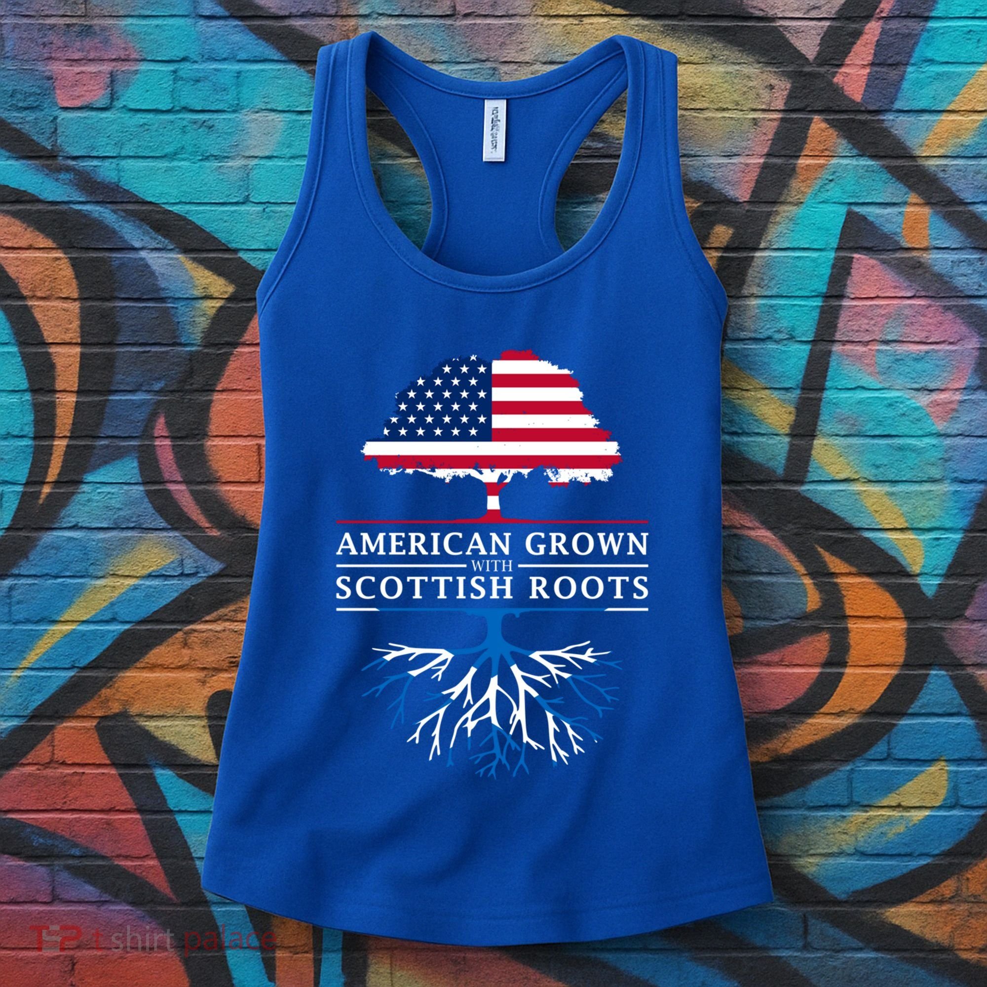 American Grown With Scottish Roots Gift Scotland Gift Women's Tank Top