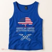 American Grown With Scottish Roots Gift Scotland Gift Tank Top thumb 2