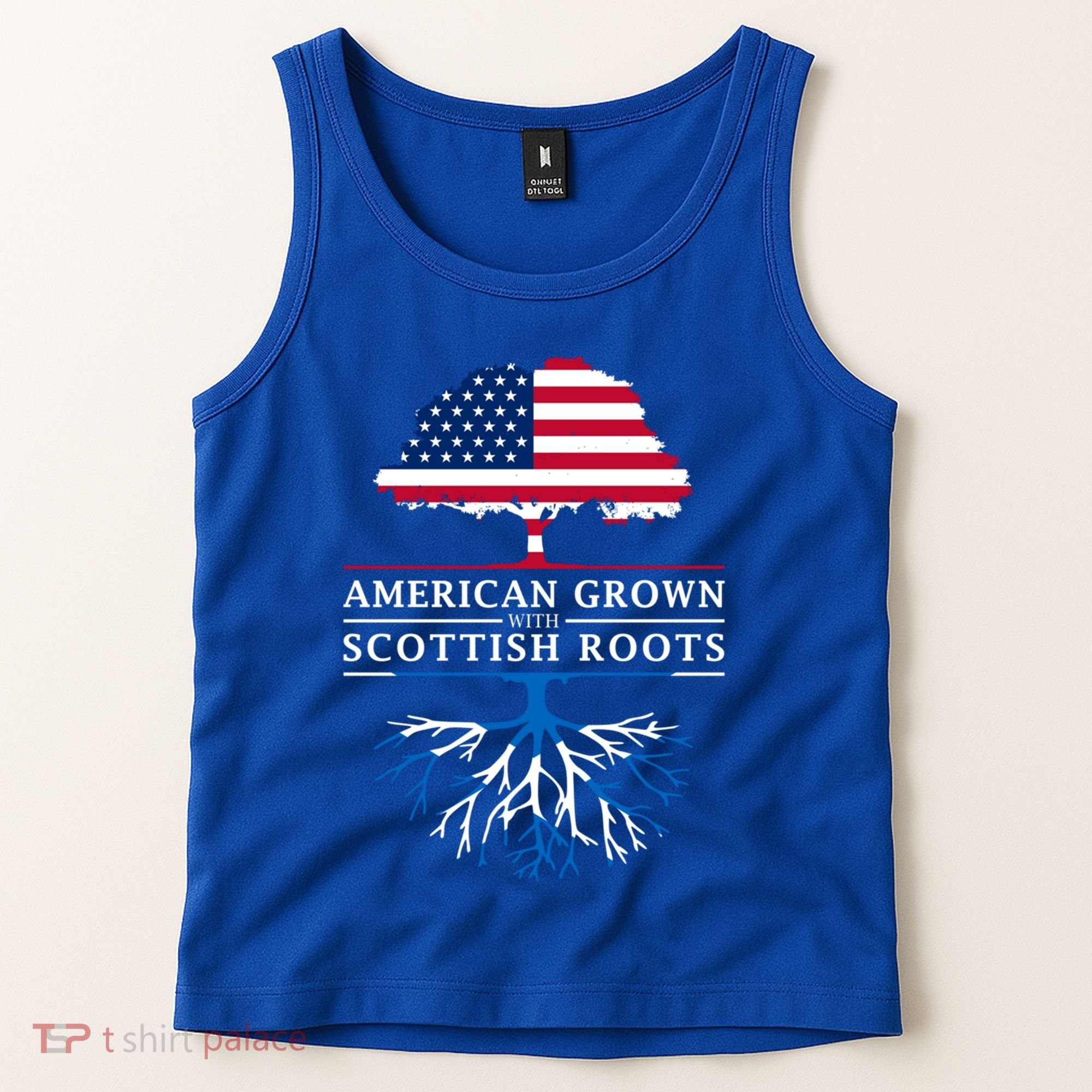 American Grown With Scottish Roots Gift Scotland Gift Tank Top