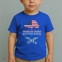 American Grown With Scottish Roots Gift Scotland Gift Toddler T-Shirt thumb 2