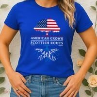 American Grown With Scottish Roots Gift Scotland Gift Women's T-Shirt thumb 2